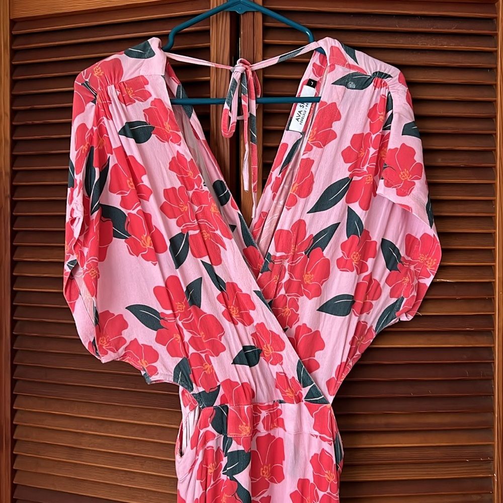 Ava Sky Faux Wrap Dress - Picture 2 of 7